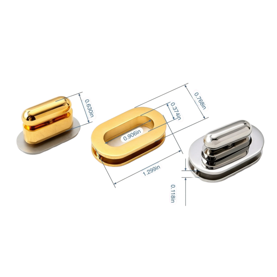 1273 Stainless Steel Twist Lock  ,Gold/silver