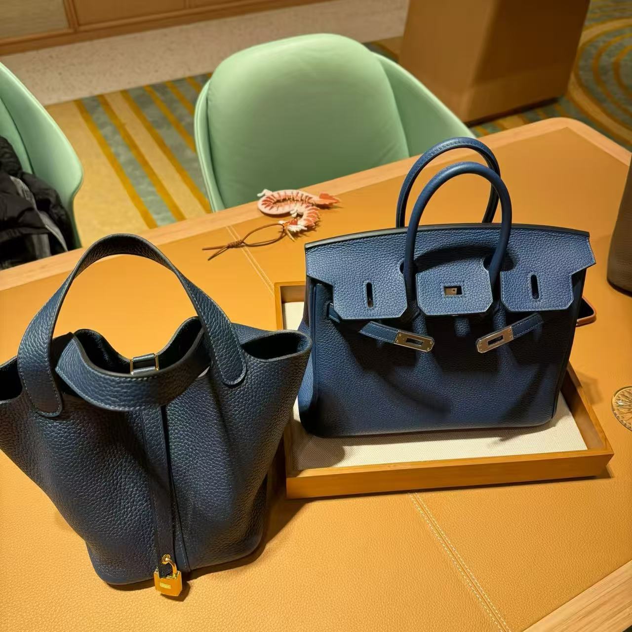 G027 Deep Blue S4 Togo Leather