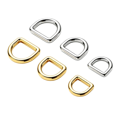 1234 Stainless steel D-Ring,Gold/silver,Multiple size