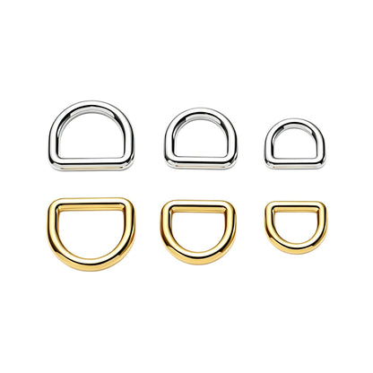 1234 Stainless steel D-Ring,Gold/silver,Multiple size