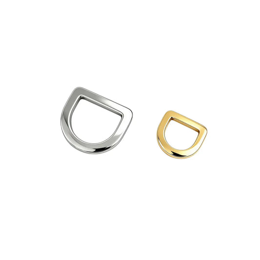 1235 Stainless steel Flat Wire D-Ring,Gold/silver,Multiple size