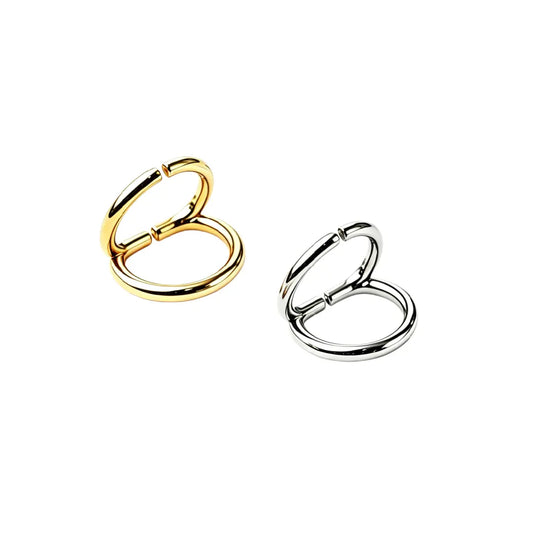 1237 Stainless steel Double D-Ring,Gold/silver,Multiple size