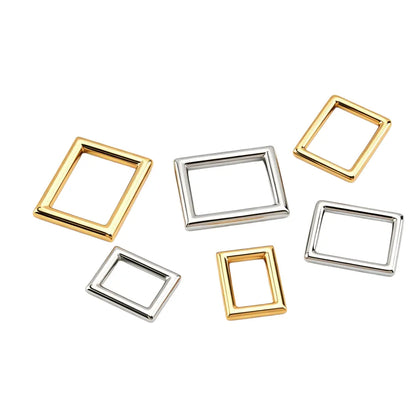 1239 Stainless steel square ring buckle,Gold/silver,Multiple size