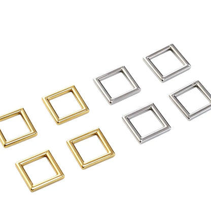 1239 Stainless steel square ring buckle,Gold/silver,Multiple size