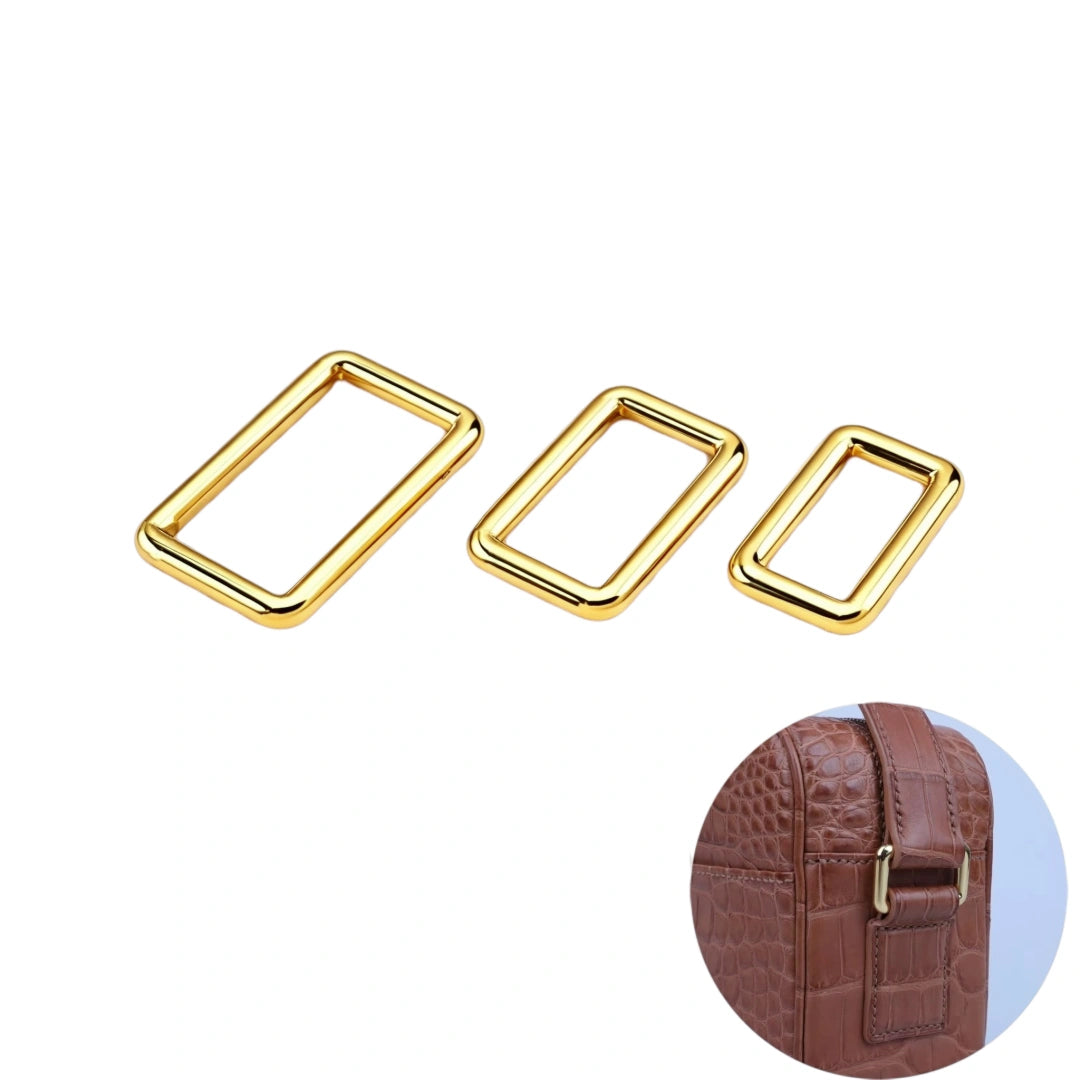 1240 Stainless steel square ring buckle,Gold/silver,Multiple size