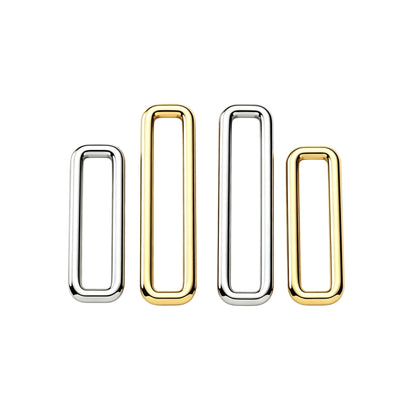 1241 Stainless steel square ring buckle,Gold/silver,Multiple size