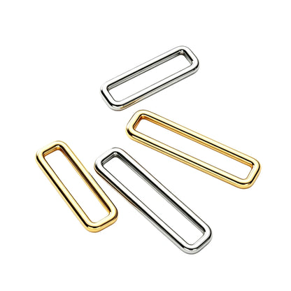 1241 Stainless steel square ring buckle,Gold/silver,Multiple size