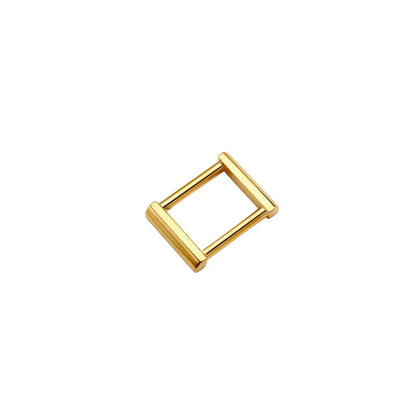 1244 Stainless steel square ring buckle,Gold/silver