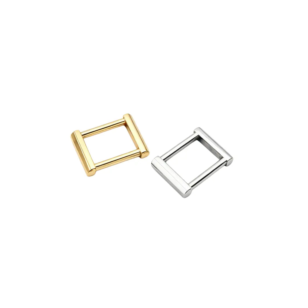 1244 Stainless steel square ring buckle,Gold/silver