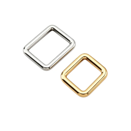 1243 Stainless steel square ring buckle,Gold/silver,Multiple size