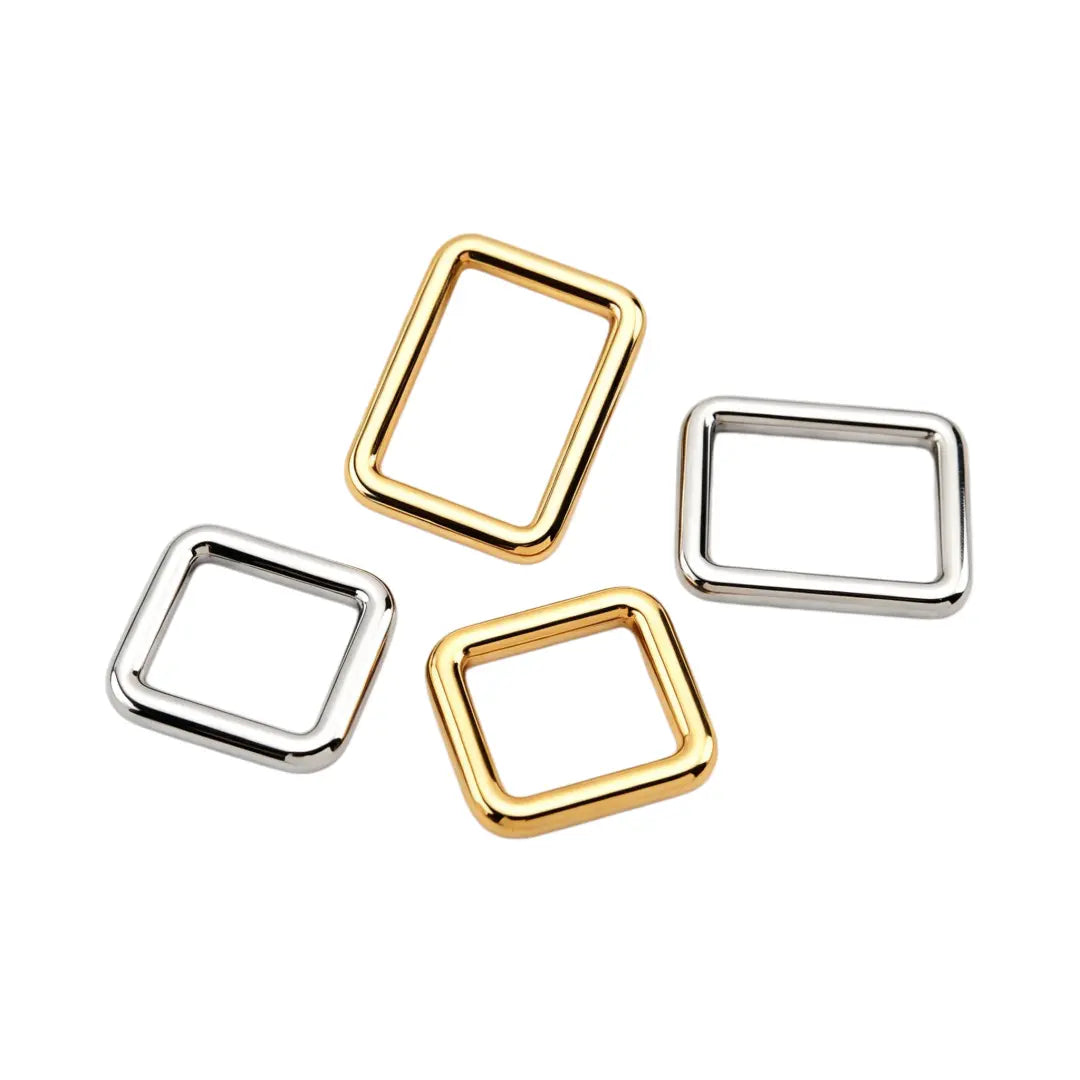 1243 Stainless steel square ring buckle,Gold/silver,Multiple size