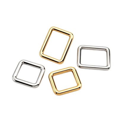 1243 Stainless steel square ring buckle,Gold/silver,Multiple size