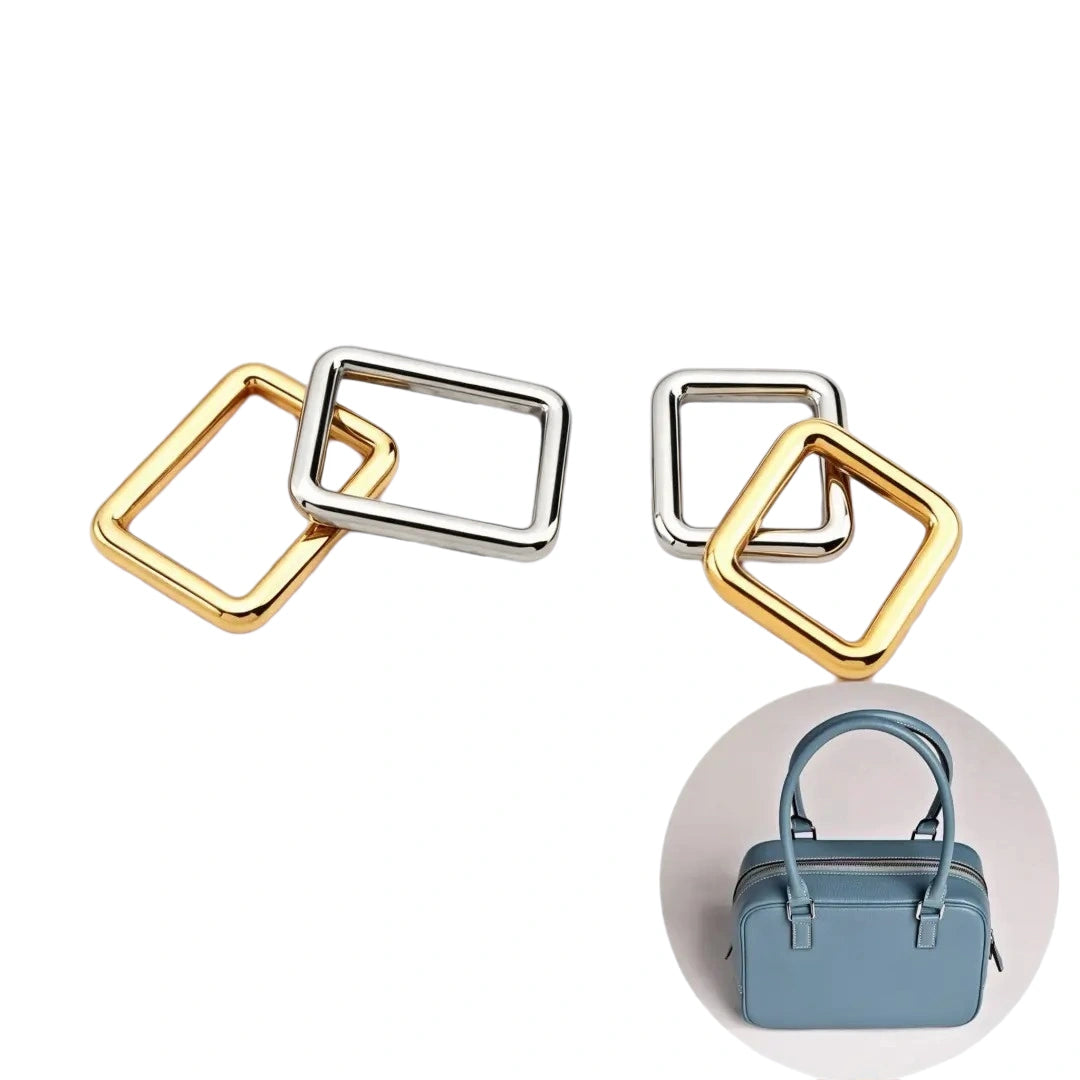 1243 Stainless steel square ring buckle,Gold/silver,Multiple size
