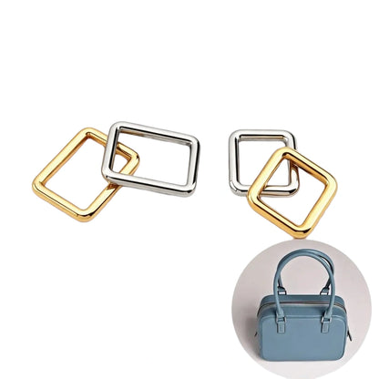 1243 Stainless steel square ring buckle,Gold/silver,Multiple size
