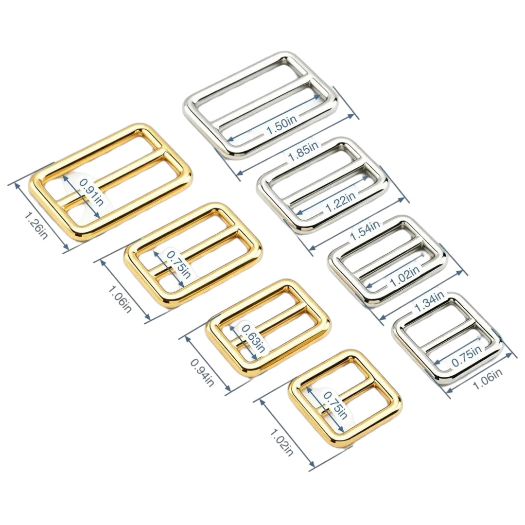 1245 Stainless steel Tri-Glide Buckle,Gold/silver,Multiple size
