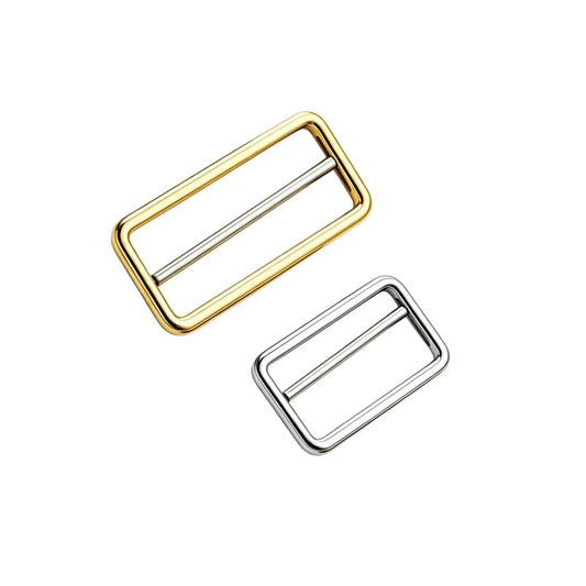 1246 Stainless steel  Detachable Adjustable Tri-Glide Buckle,Gold/silver,Multiple size