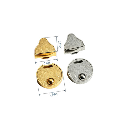 1259 Luxury Natural Mother of Pearl Premium Stainless Steel Mini Press Lock,Gold/silver