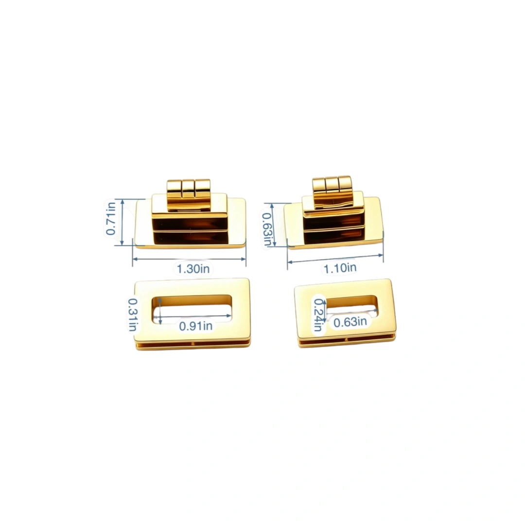 1272  Stainless Steel Twist Lock ,Gold/silver,Two sizes
