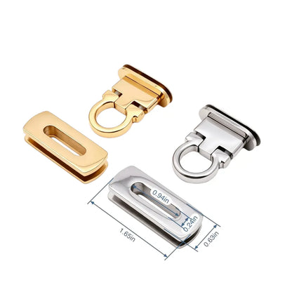 1277 Stainless Steel Horseshoe Push Lock   ,Gold/silver