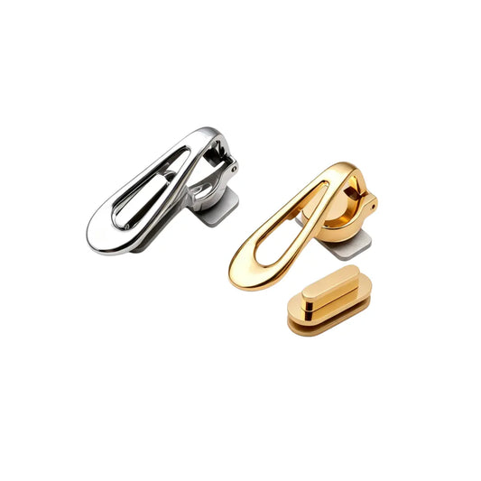 1276 Stainless Steel Water-Drop Turn Lock   ,Gold/silver
