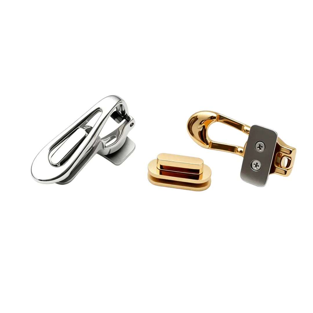 1276 Stainless Steel Water-Drop Turn Lock   ,Gold/silver