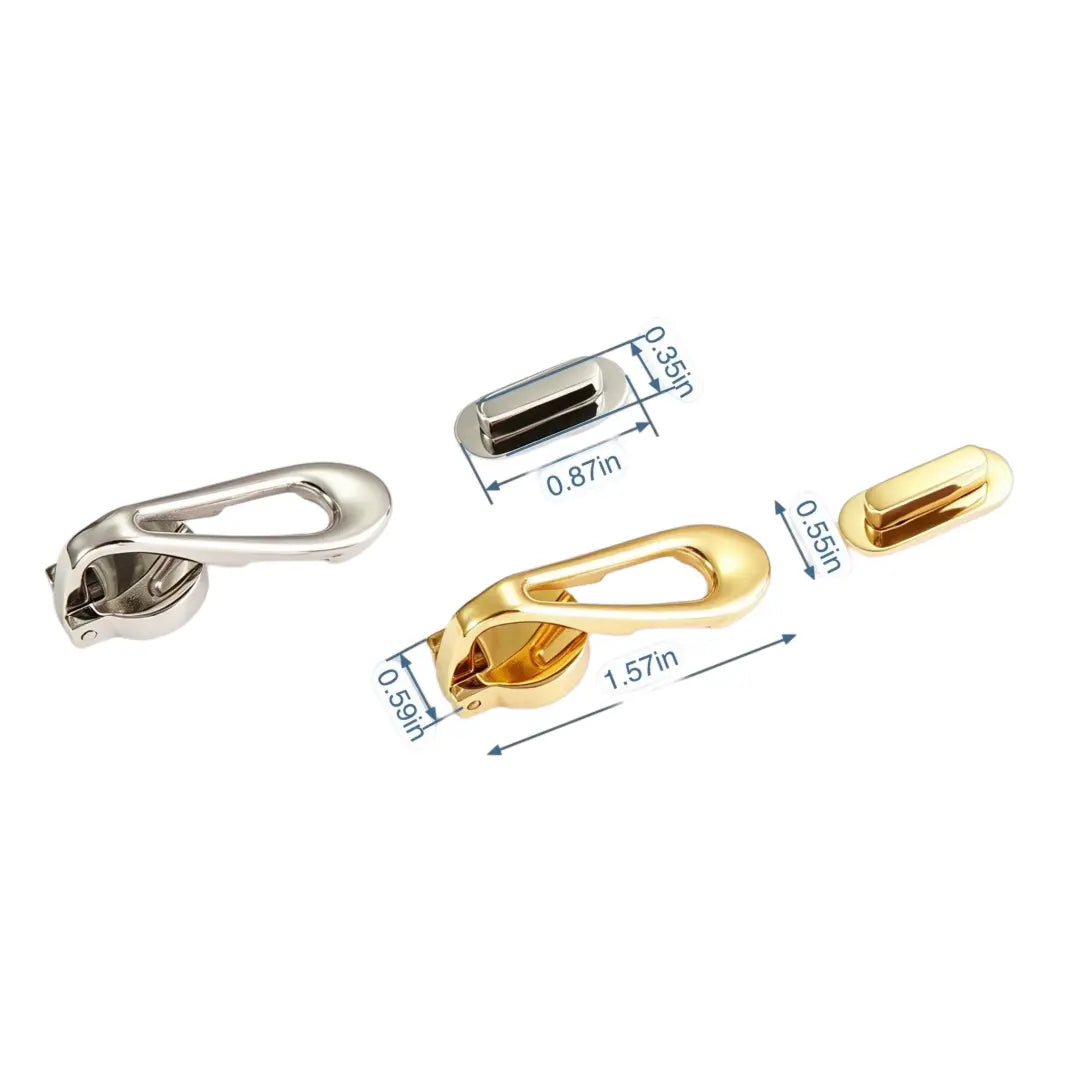 1276 Stainless Steel Water-Drop Turn Lock   ,Gold/silver