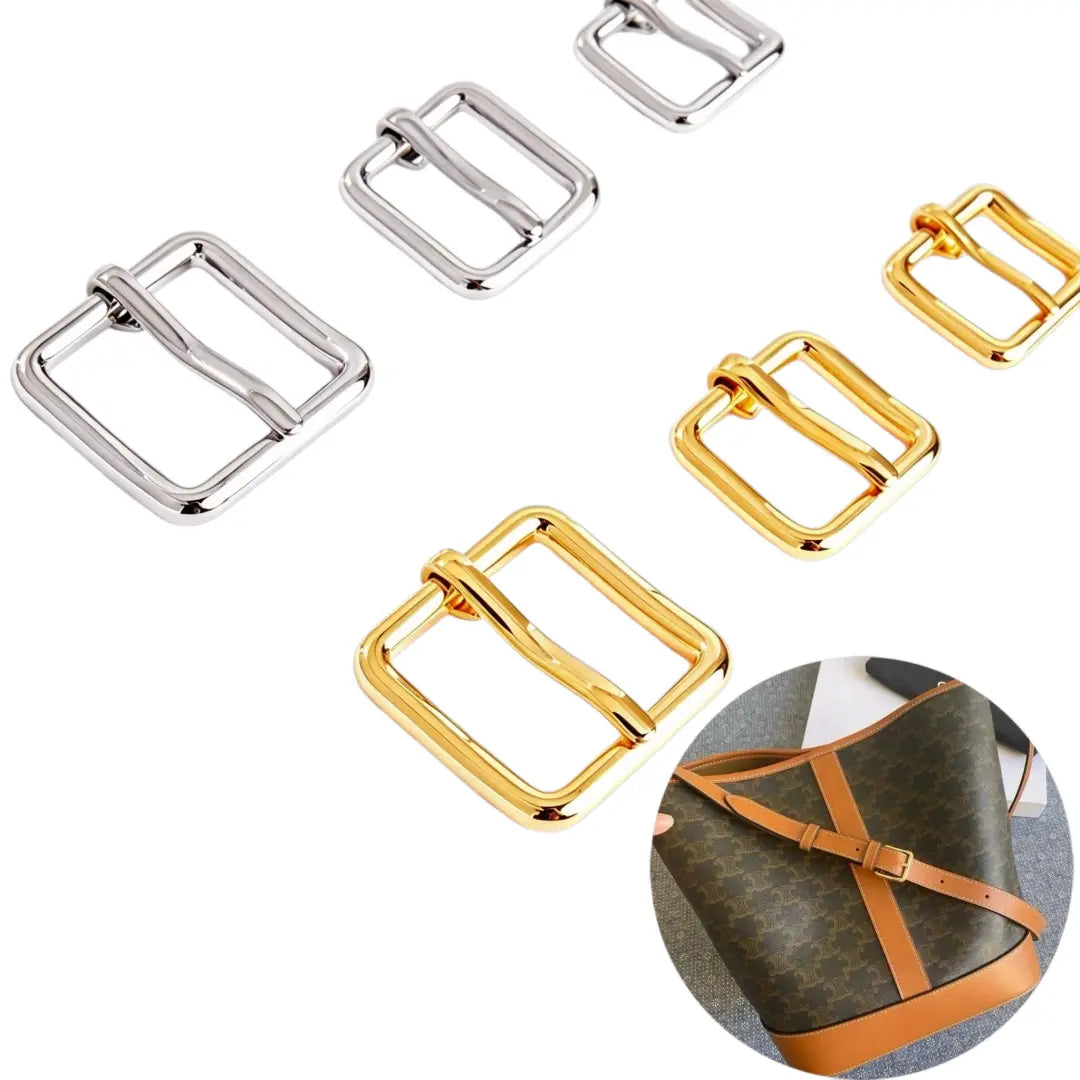 1296 Stainless Steel  Heel Bar Buckle ,Gold/silver,Four sizes