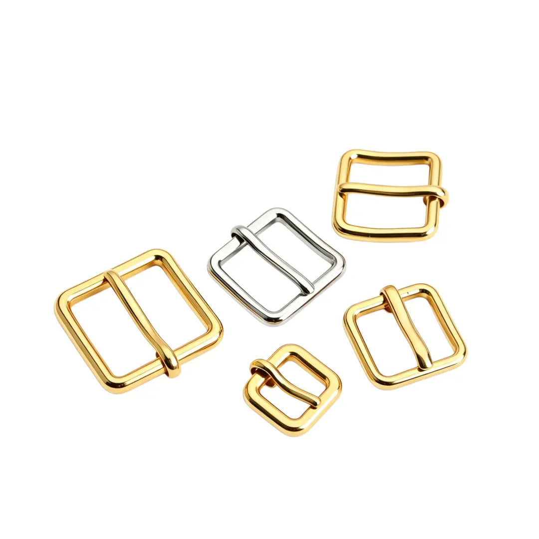 1296 Stainless Steel  Heel Bar Buckle ,Gold/silver,Four sizes