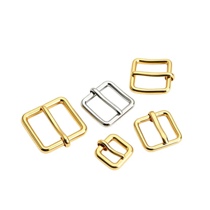 1296 Stainless Steel  Heel Bar Buckle ,Gold/silver,Four sizes