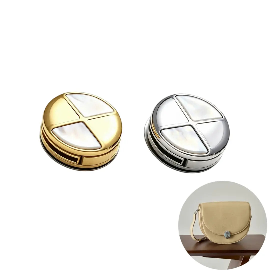 1258 Luxury Natural Mother of Pearl Premium Stainless Steel Twist Lock,Gold/silver