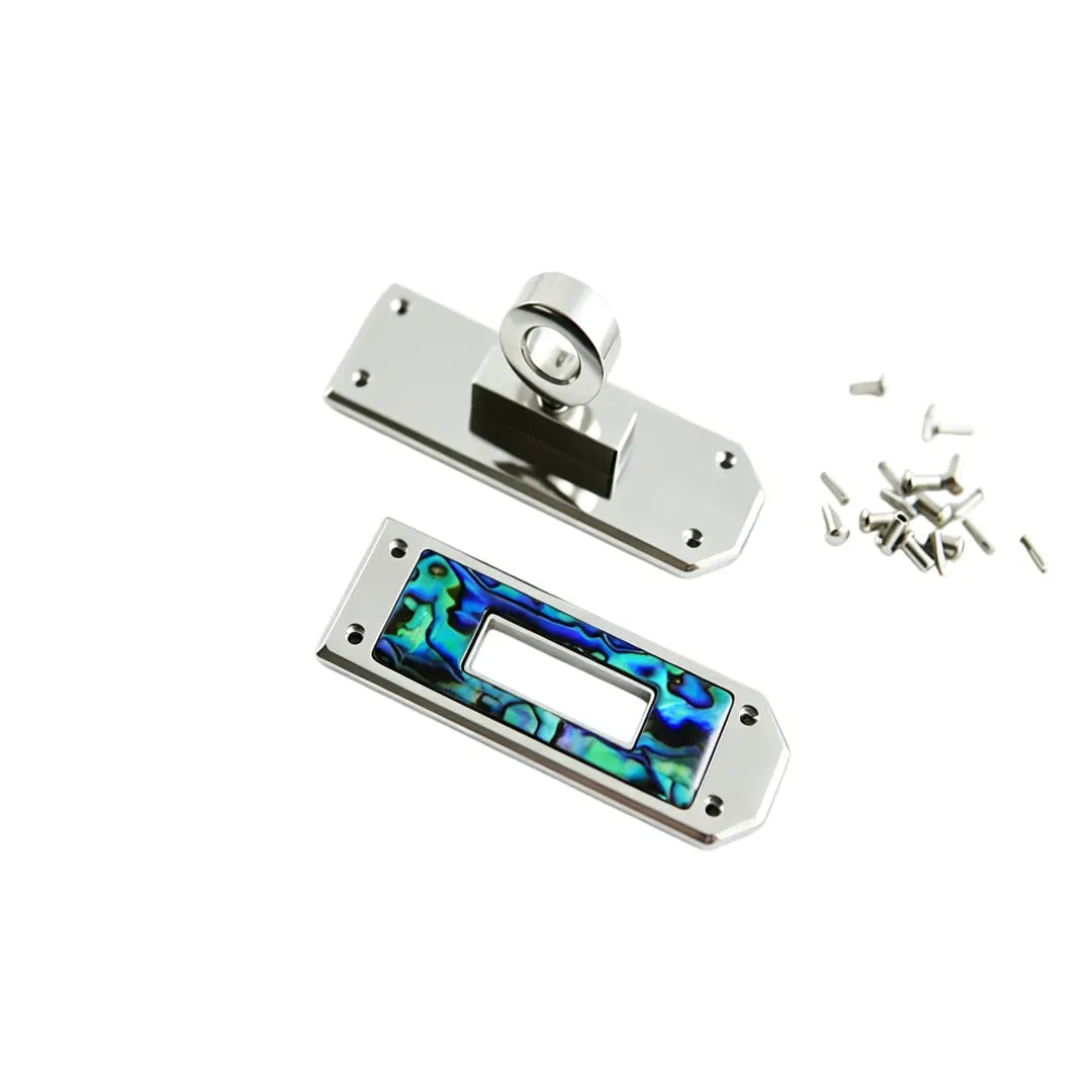 1260 Stainless Steel Luxury Natural Mother of Pearl Turn Lock & Belt Buckle,Gold/silver