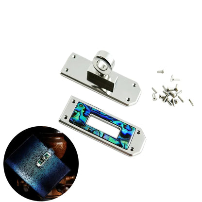 1260 Stainless Steel Luxury Natural Mother of Pearl Turn Lock & Belt Buckle,Gold/silver