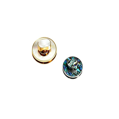 1257 Luxury Natural Mother of Pearl Premium Stainless Steel Mini Twist Lock,Gold/silver