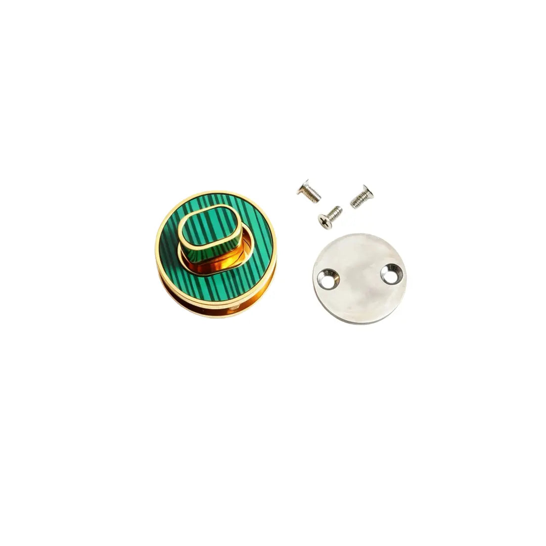 1257 Luxury Natural Mother of Pearl Premium Stainless Steel Mini Twist Lock,Gold/silver