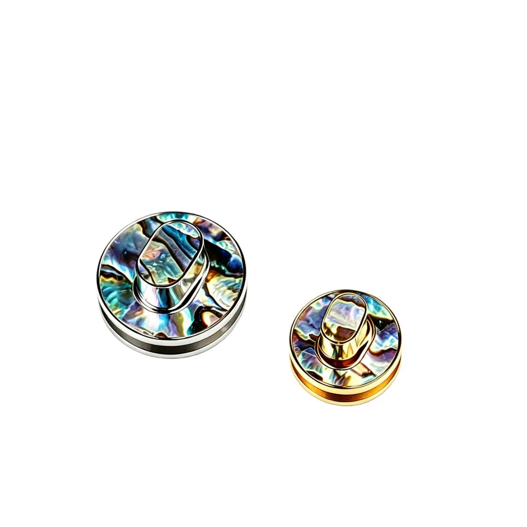 1257 Luxury Natural Mother of Pearl Premium Stainless Steel Mini Twist Lock,Gold/silver