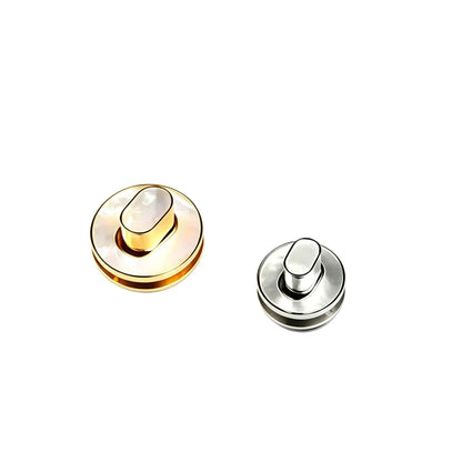1257 Luxury Natural Mother of Pearl Premium Stainless Steel Mini Twist Lock,Gold/silver
