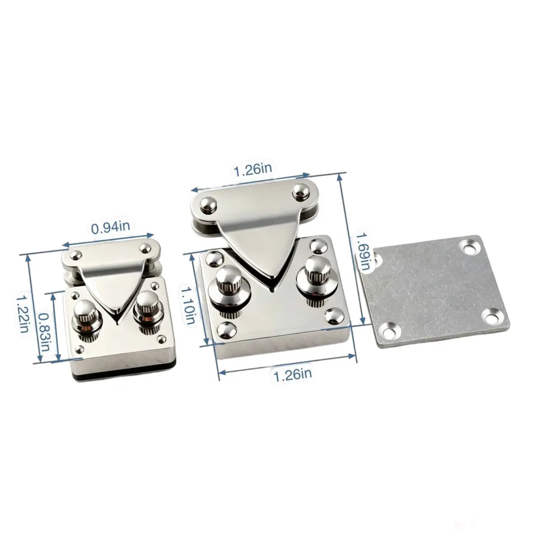 1269 Triangle Stainless Steel Press Lock,Gold/silver,Two sizes