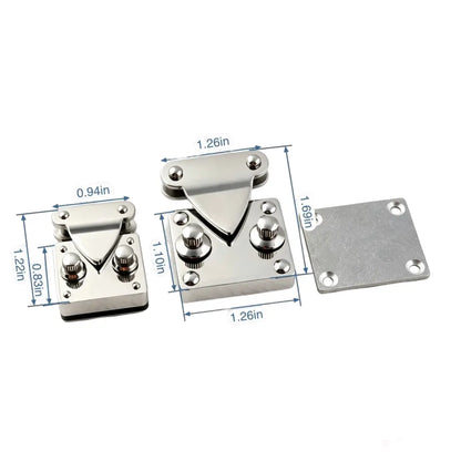 1269 Triangle Stainless Steel Press Lock,Gold/silver,Two sizes