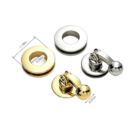 1275 Stainless Steel Spring Turn Lock,Gold/silver