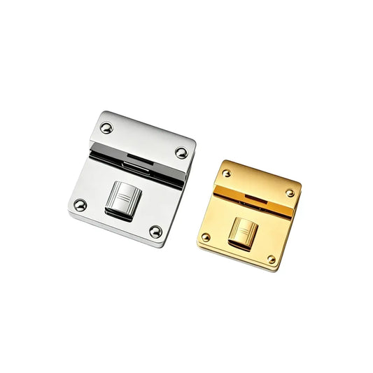 1279 Stainless Steel Square Turn Lock ,Gold/silver,Two sizes