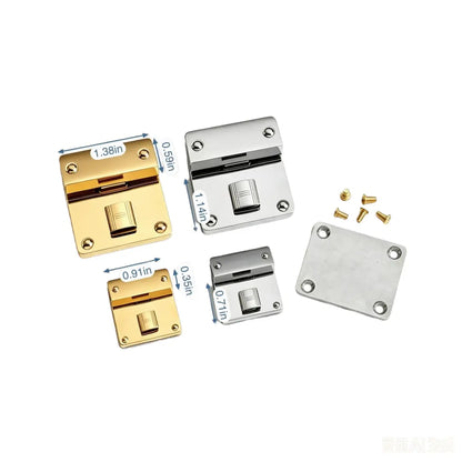 1279 Stainless Steel Square Turn Lock ,Gold/silver,Two sizes