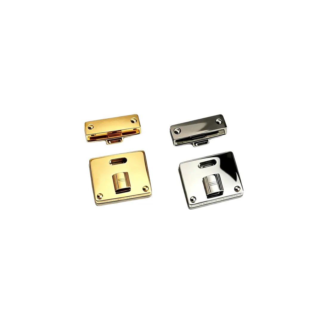 1279 Stainless Steel Square Turn Lock ,Gold/silver,Two sizes