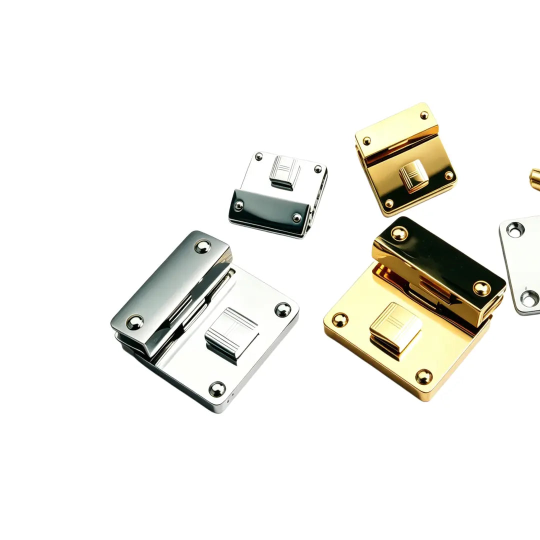 1279 Stainless Steel Square Turn Lock ,Gold/silver,Two sizes