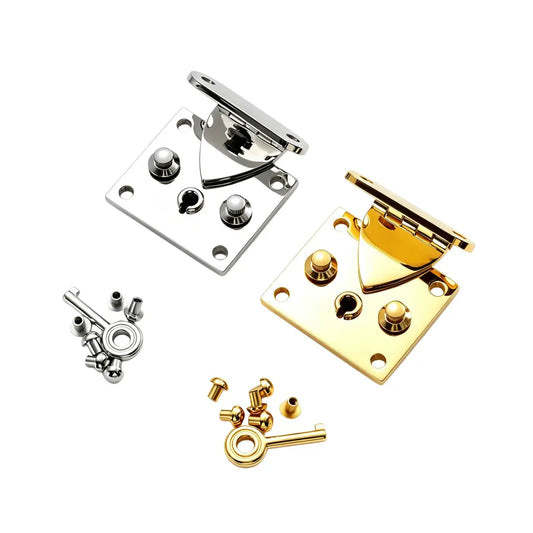 1284 Stainless Steel Keyed Spring Latch Lock for Wooden Boxes ,Gold/silver