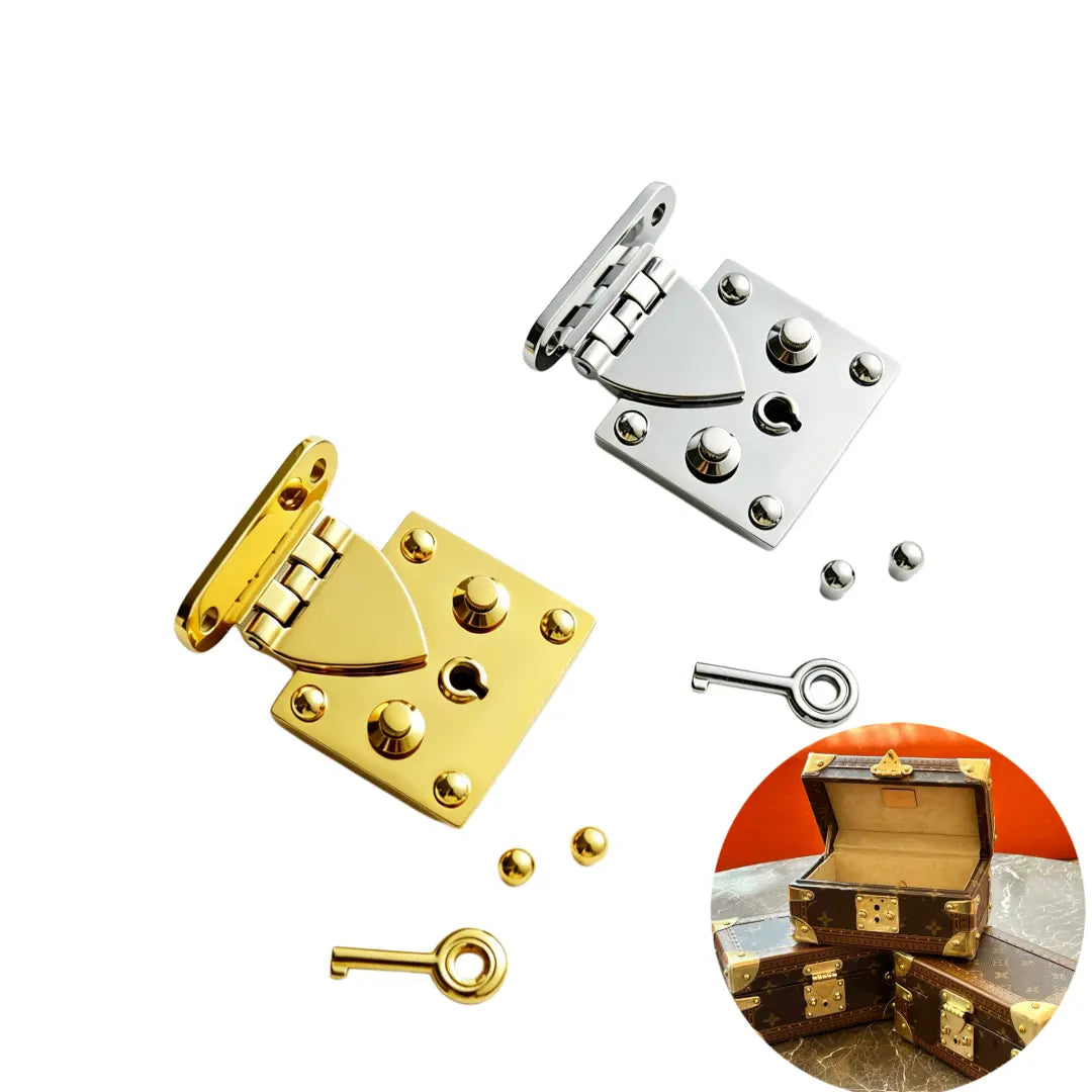 1284 Stainless Steel Keyed Spring Latch Lock for Wooden Boxes ,Gold/silver