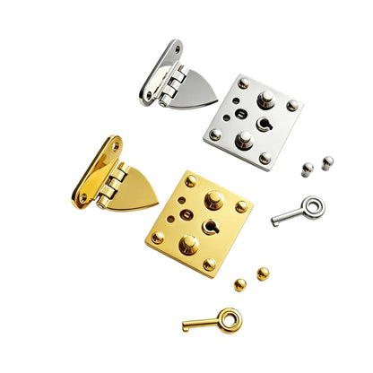 1284 Stainless Steel Keyed Spring Latch Lock for Wooden Boxes ,Gold/silver