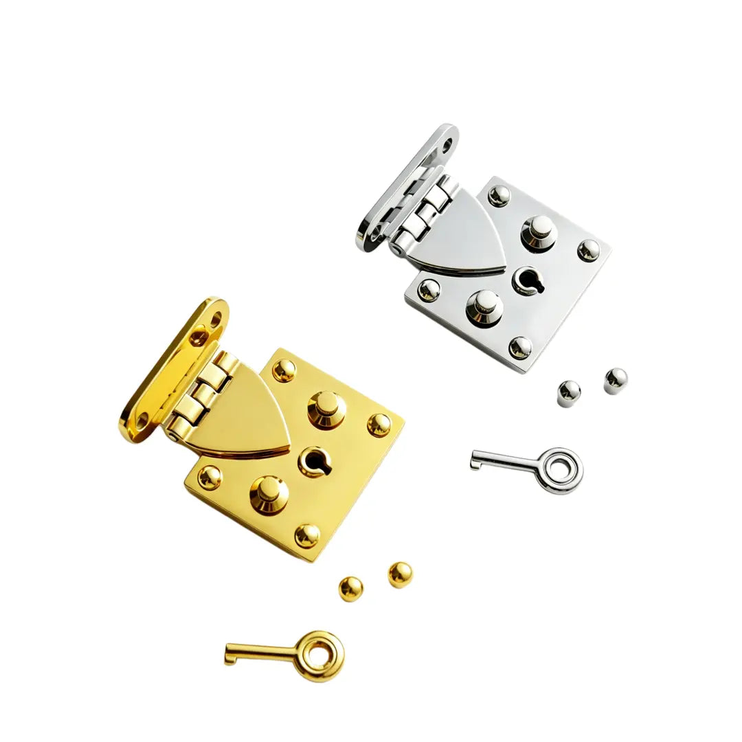 1284 Stainless Steel Keyed Spring Latch Lock for Wooden Boxes ,Gold/silver