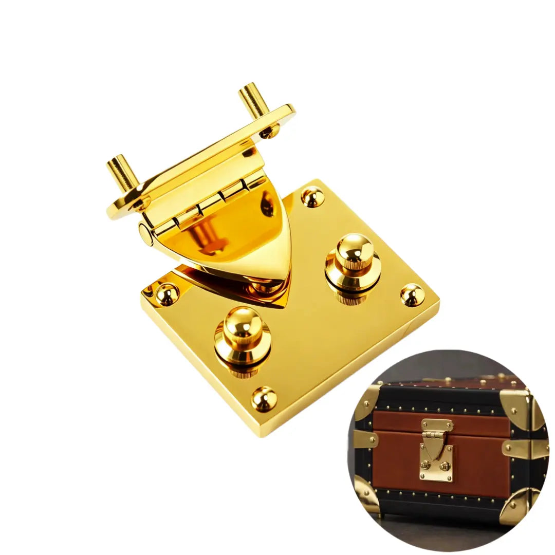 1283 Stainless Steel Spring Latch Lock for Wooden Boxes ,Gold/silver