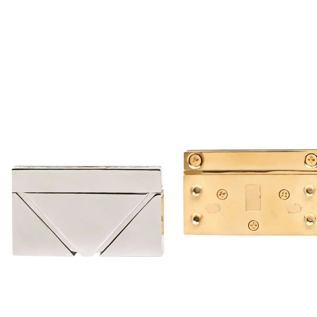 1286 Stainless Steel Inverted Triangle Push Lock,Gold/silver