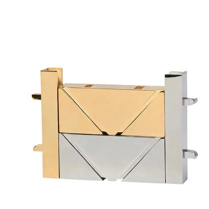 1286 Stainless Steel Inverted Triangle Push Lock,Gold/silver